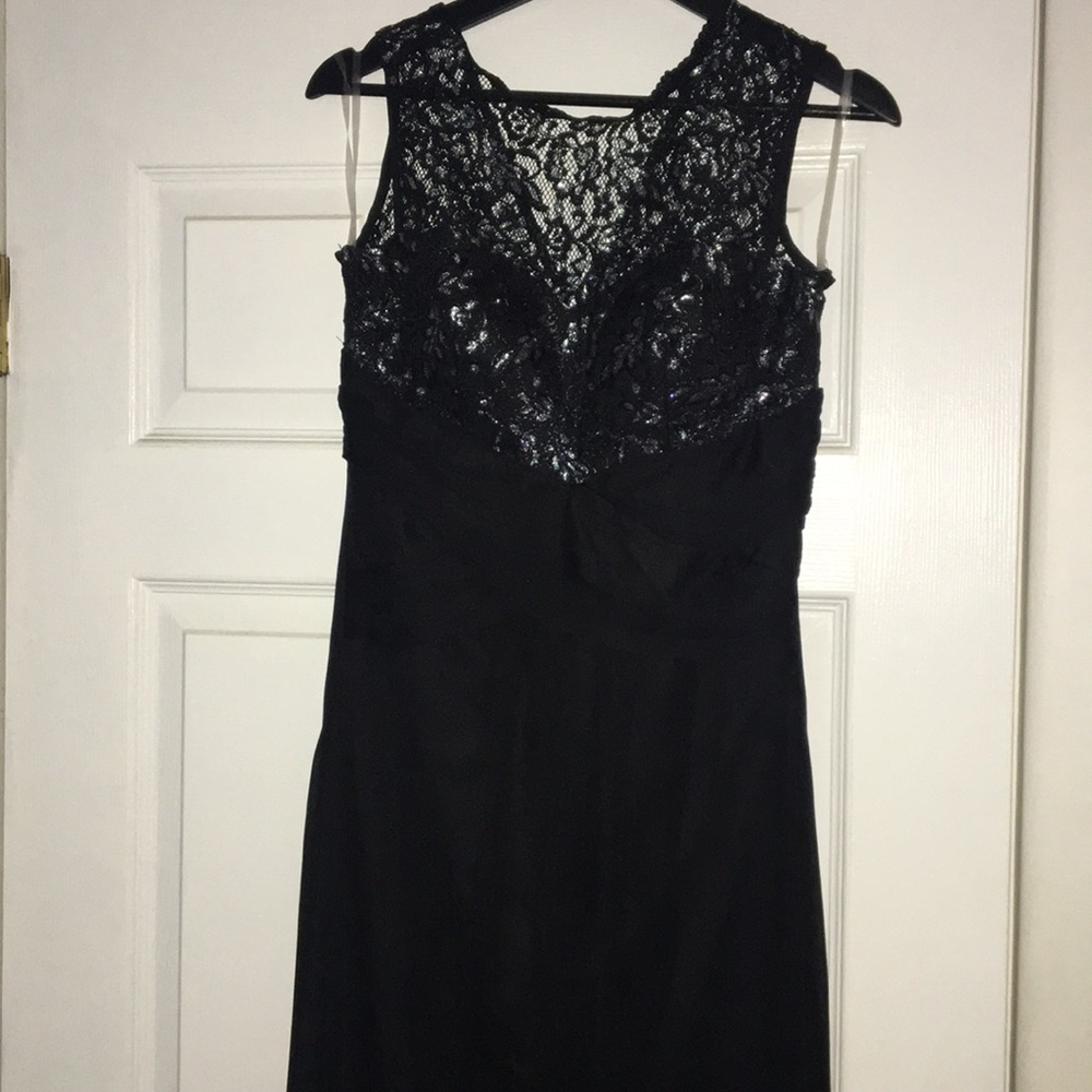 Long black and silver dress